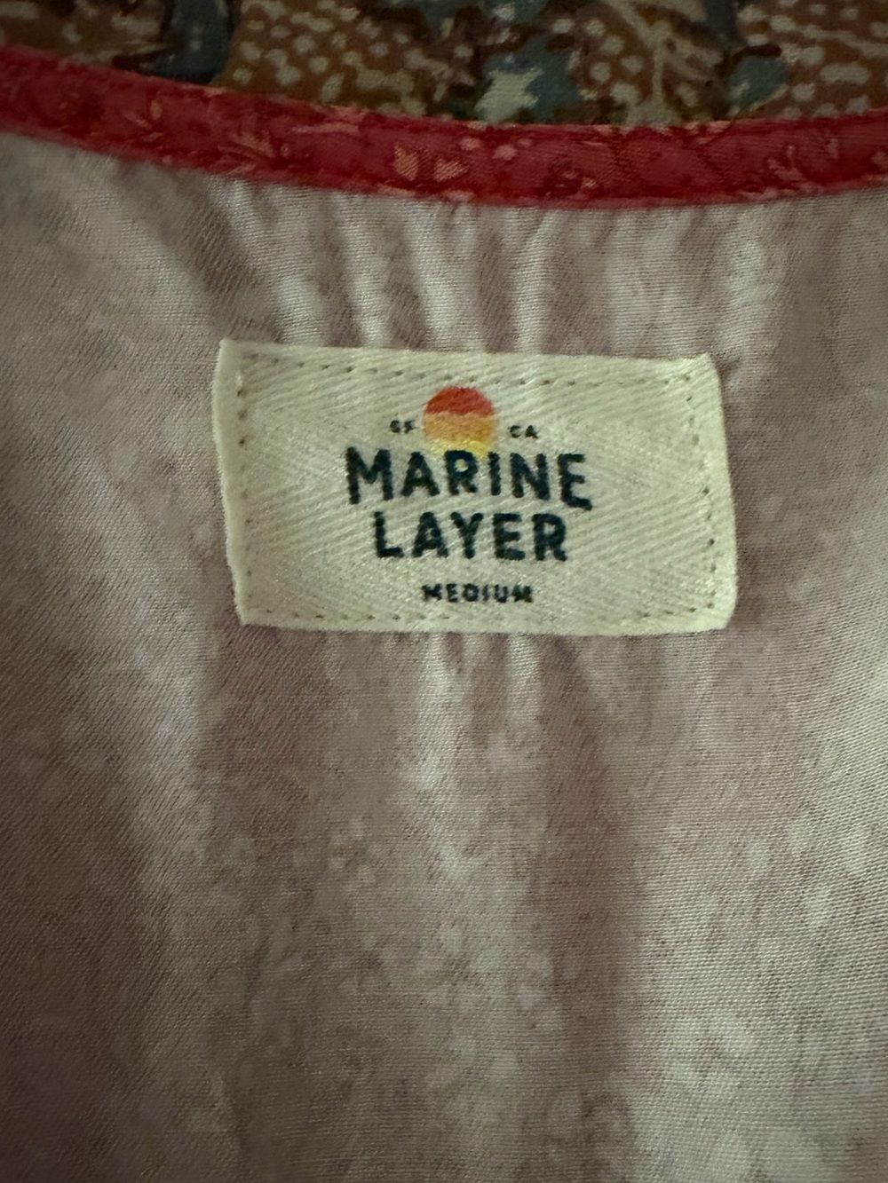 Marine Layer Camila Dress - Coral Red Button-Front Mini - Picture 12 of 12